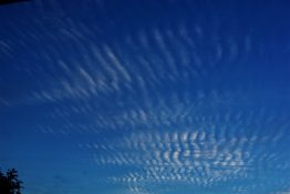 Beautiful patterns of clouds formed early in the day time