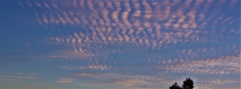 Beautiful patterns of clouds formed early in the day time