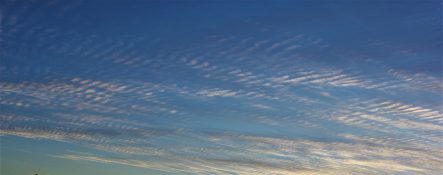 Beautiful patterns of clouds formed early in the day time