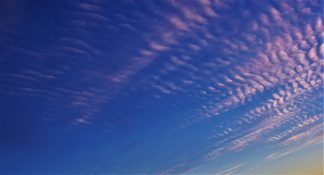 Beautiful patterns of clouds formed early in the day time