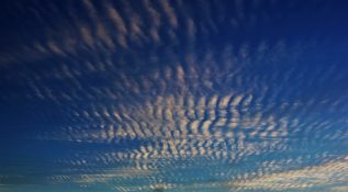 Beautiful patterns of clouds formed early in the day time