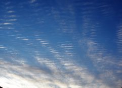 Beautiful patterns of clouds formed early in the day time