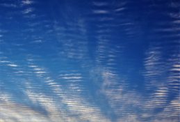 Beautiful patterns of clouds formed early in the day time