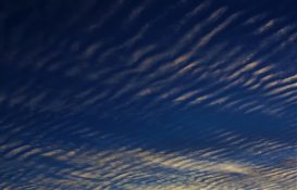 Beautiful patterns of clouds formed early in the day time