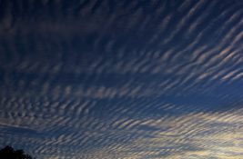 Beautiful patterns of clouds formed early in the day time