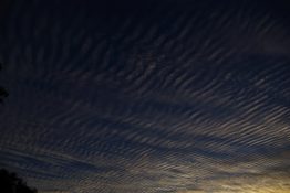 Beautiful patterns of clouds formed early in the day time