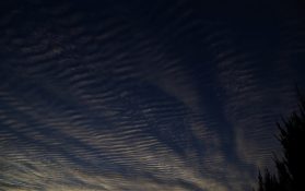 Beautiful patterns of clouds formed early in the day time