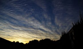 Beautiful patterns of clouds formed early in the day time