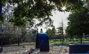 Kids park with play equipment