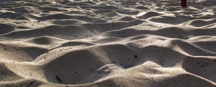 Kids park with play equipment built on sand