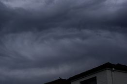 Stormy clouds forming just before unleashing of wild weather