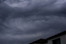 Stormy clouds forming just before unleashing of wild weather