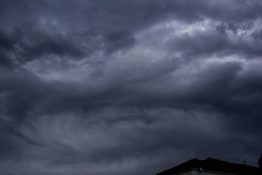 Stormy clouds forming just before unleashing of wild weather