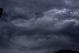 Stormy clouds forming just before unleashing of wild weather