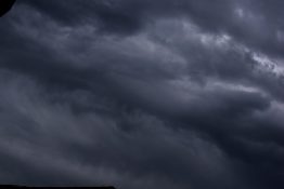 Stormy clouds forming just before unleashing of wild weather