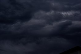 Stormy clouds forming just before unleashing of wild weather