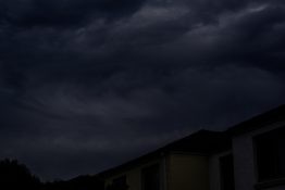 Stormy clouds forming just before unleashing of wild weather