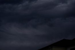 Stormy clouds forming just before unleashing of wild weather