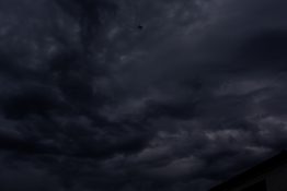 Stormy clouds forming just before unleashing of wild weather