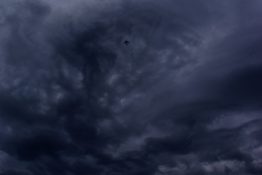 Stormy clouds forming just before unleashing of wild weather