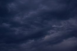 Stormy clouds forming just before unleashing of wild weather