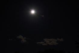 Beautiful patterns created on clouds by the brightness of moon light