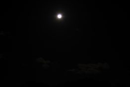 Beautiful patterns created on clouds by the brightness of moon light