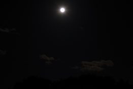 Beautiful patterns created on clouds by the brightness of moon light