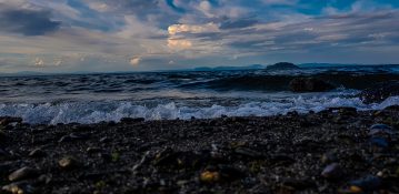 Small waves rolling towards the shores