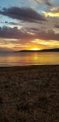 Beautiful sunset at Lake Taupou in New Zealand