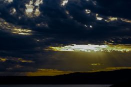 Magnificent golden sunset at Lake Taupou - New Zealand