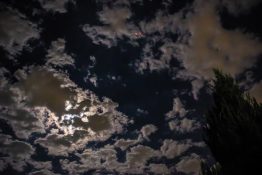 Full moon on a cloudy night