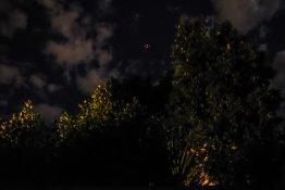 Full moon on a cloudy night