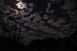 Full moon on a cloudy night