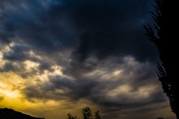 Colourful evening clouds