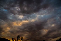 Colourful evening clouds