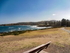 Huge waves crashing on the retainers in Kiama