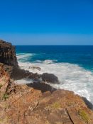 Huge waves crashing on the retainers in Kiama