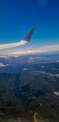 Beautiful view of ocean and clouds from a planes window