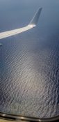 Beautiful view of ocean from a planes window