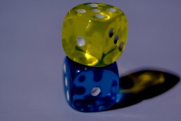 Two colorful dice