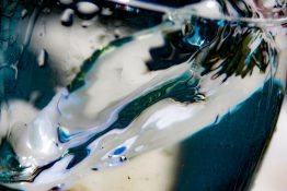 Water splashing out of a glass