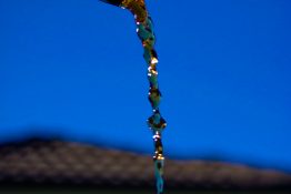 Water being poured out of a glass