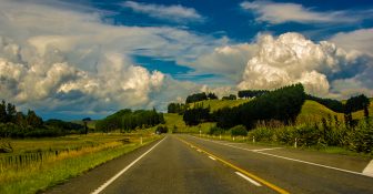 Driving from Wellington to Auckland in New Zealand